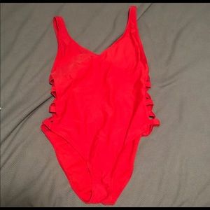 Red swimsuit